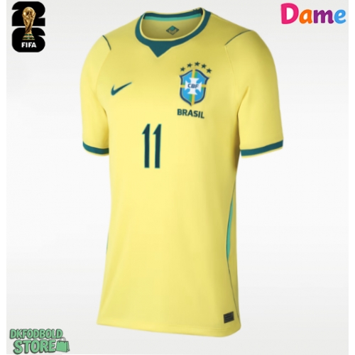 Brasilien Raphinha Belloli #11 Replika Hjemmebanetrøje Dame VM 2026 Kortærmet